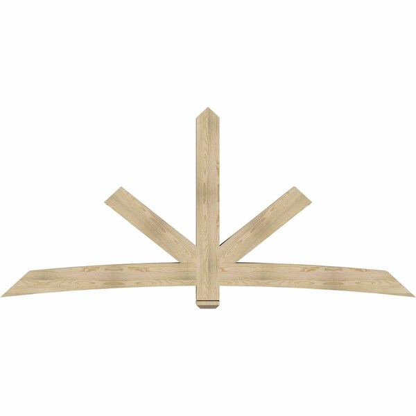 Ekena Millwork Alberta Rough Sawn Timber Gable Bracket, Douglas Fir, 108"W x 49"H x 6"D x 6"F, 11/12 Pitch GBW108X49X0606ALB00RDF - main